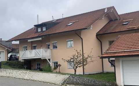 Südansicht mit Garage